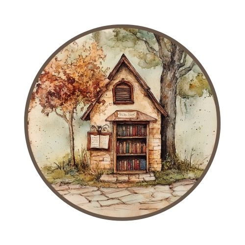 Tiny Free Library full of books