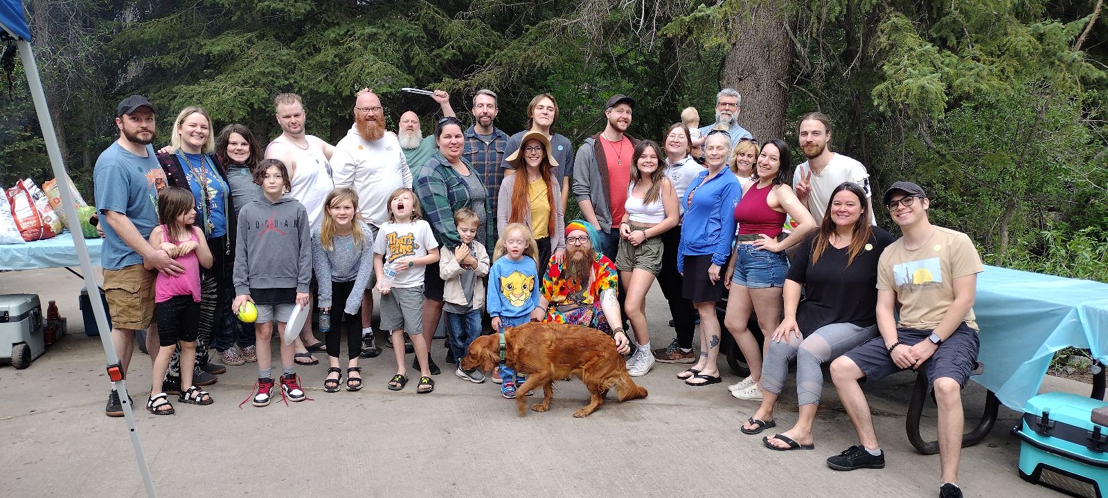 Group picture of RidgeCrest Herbals staff memebrs at their annual team campout