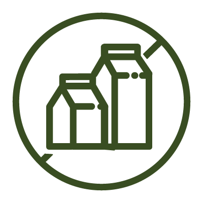 Dairy Free line symbol icon in green