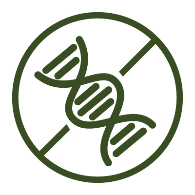 Never GMO line symbol in green