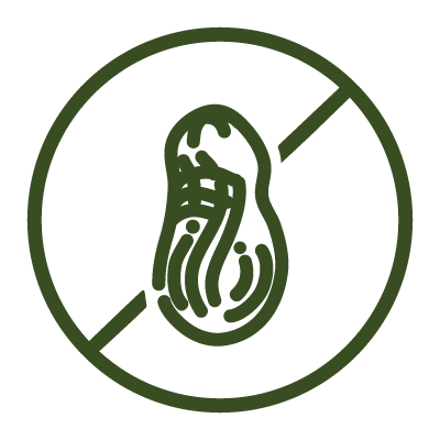 Nut free line symbol in green