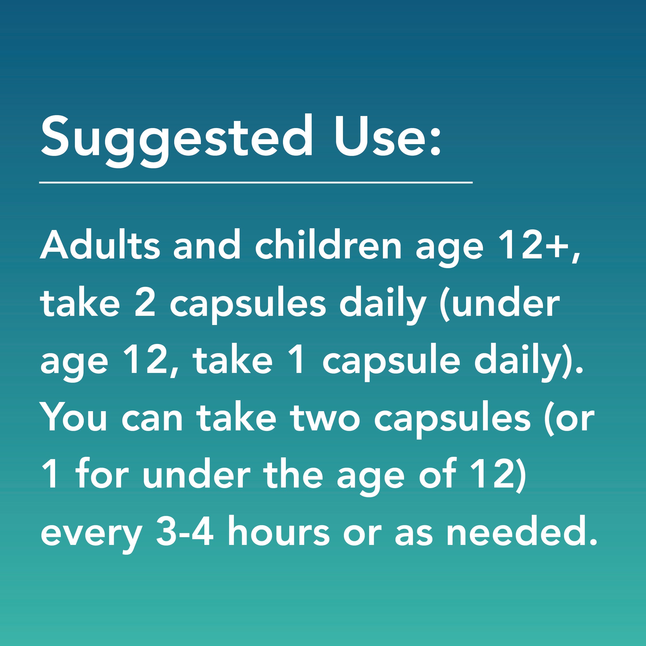 A teal square graphic labeled "Suggested Use:" for AirwayClear.