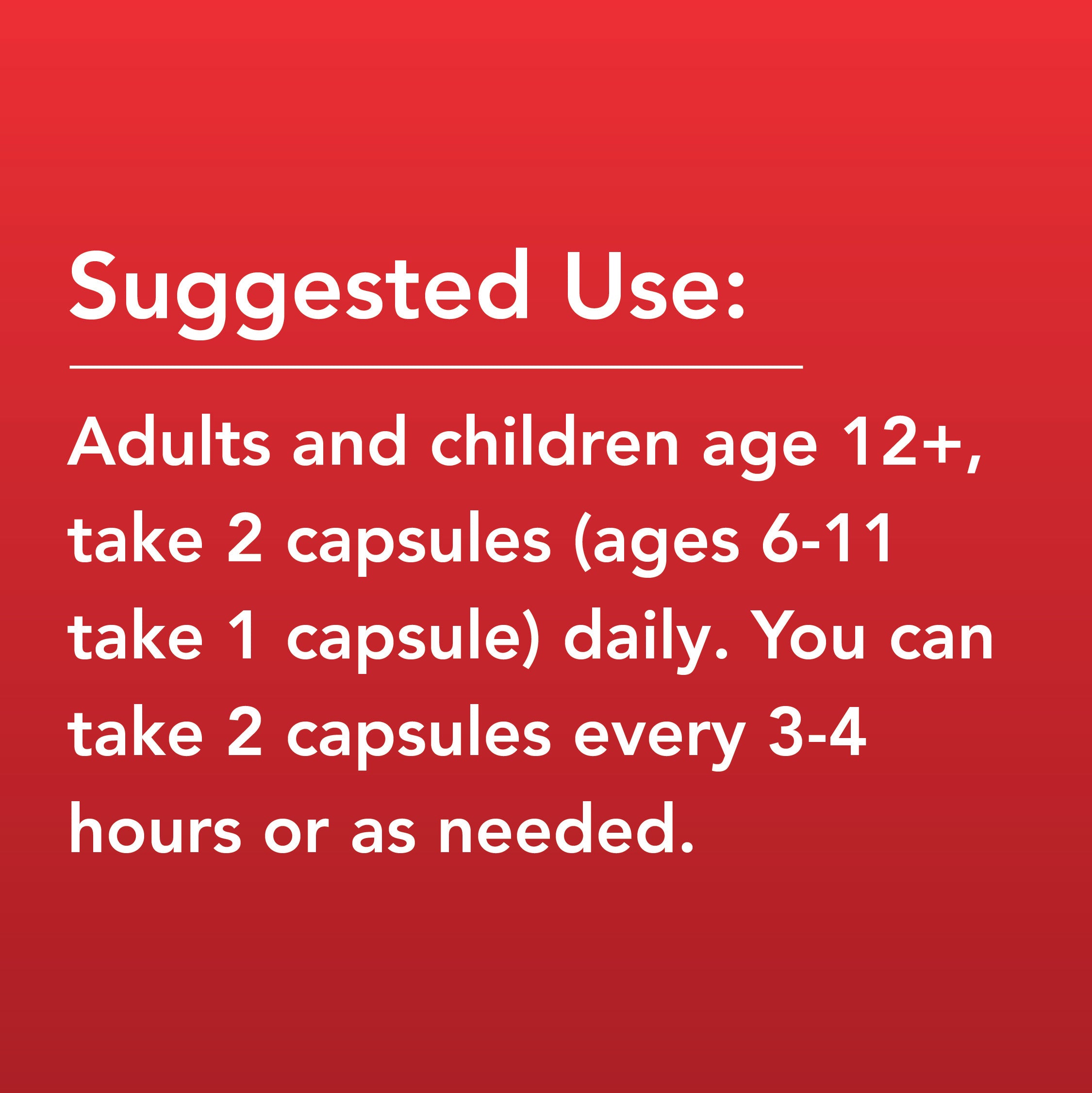 A red square graphic labeled "Suggested Use:" for ClearLungs Classic.