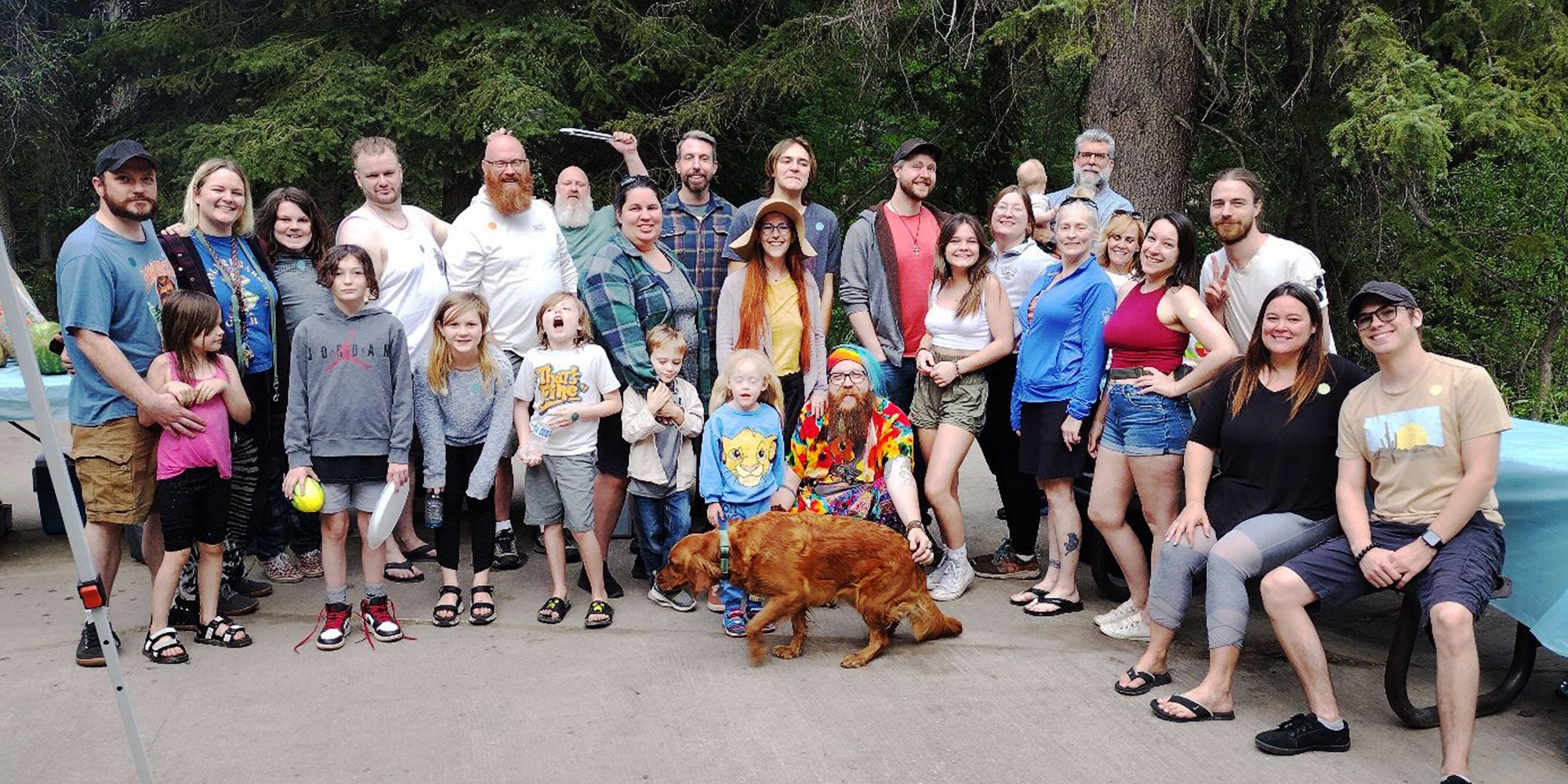 Photo of the Ridgecrest Team at their annual summer campout