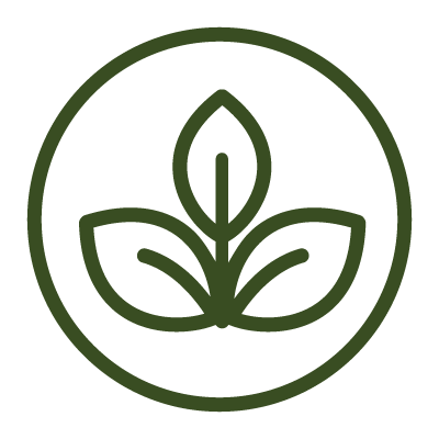 Vegetarian line symbol in green