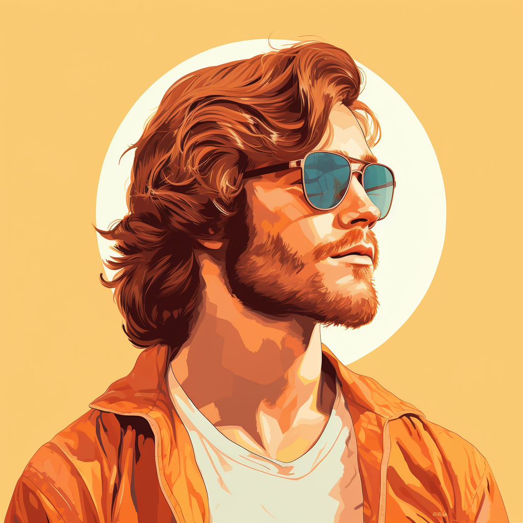 70s style portrait image of RC's Sales Director- Chris