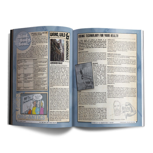 Open page view of Almanac magazine